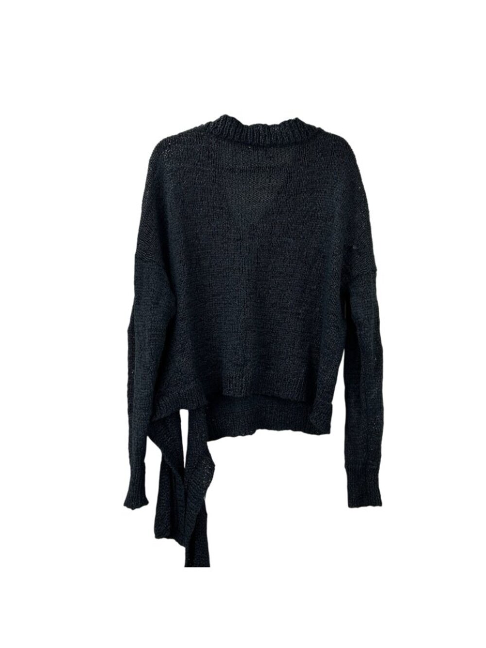 Rodebjer Knotted Open-Knit Sweater Womens XS V-neck Side-Tie Detail Long Sleeve - Picture 3 of 16